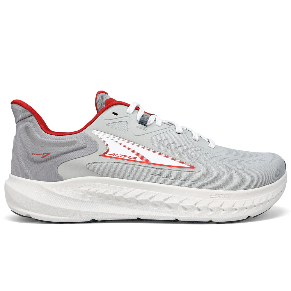 Men's Altra Torin 7, Gray/Red, 8.5 D Medium