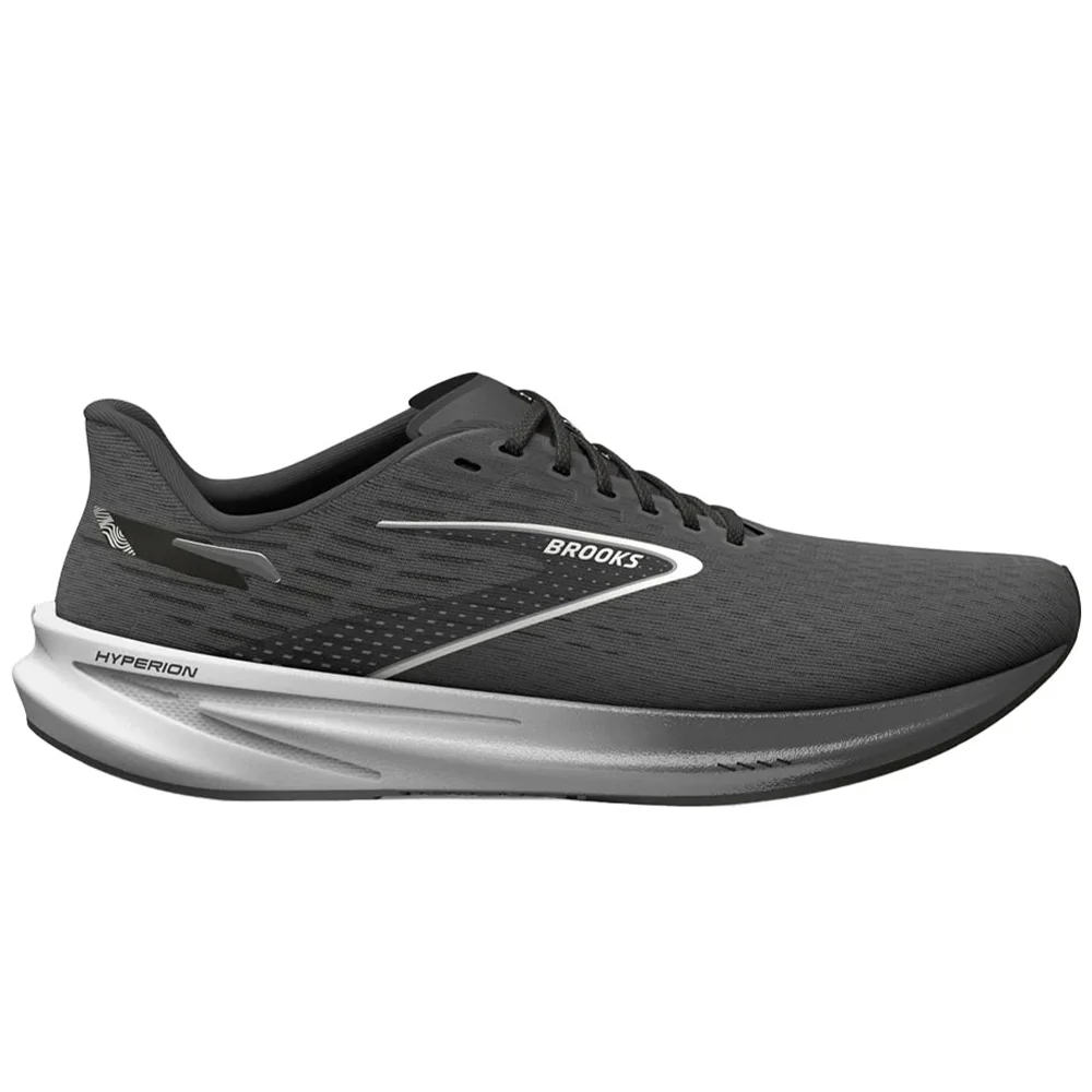 Men's Brooks Hyperion, Gunmetal/Black/White, 14 D Medium
