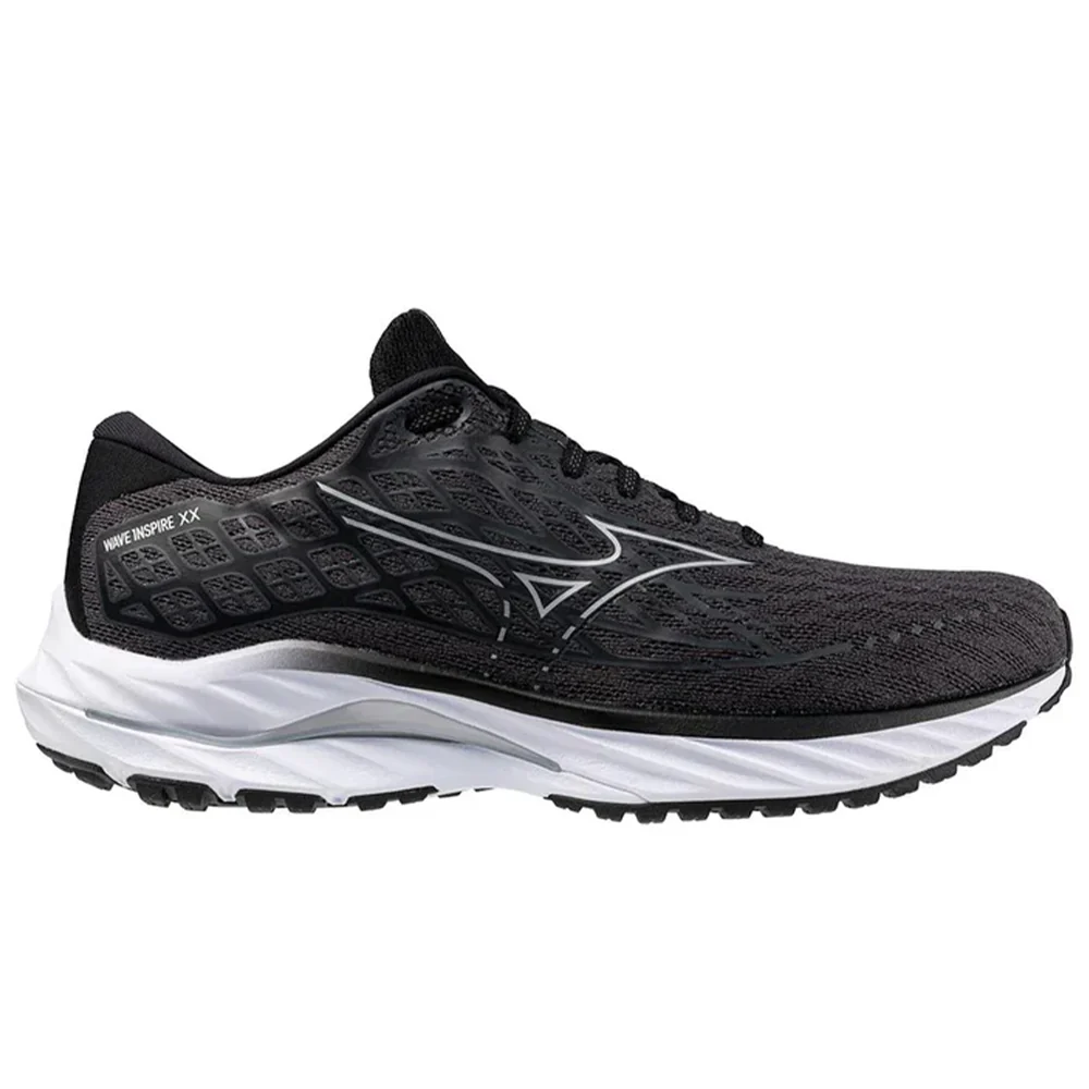 Men's Mizuno Wave Inspire 20, Ebony/White Sand, 8 D Medium