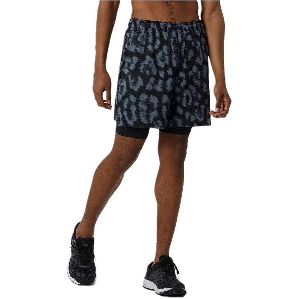 Men's New Balance R.W.Tech Printed 7in 2-in-1 Short