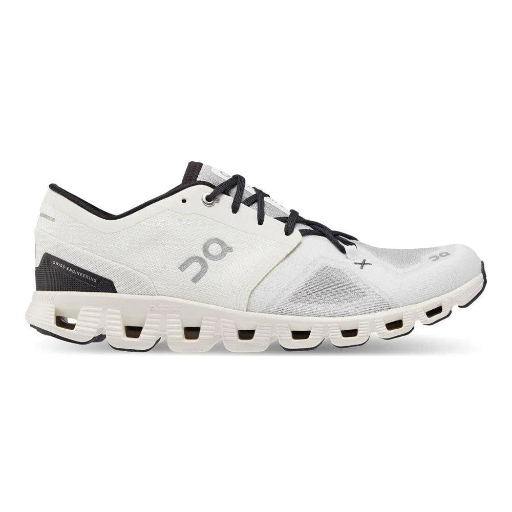 Men's On Cloud X 3, Ivory/Black, 10 D Medium