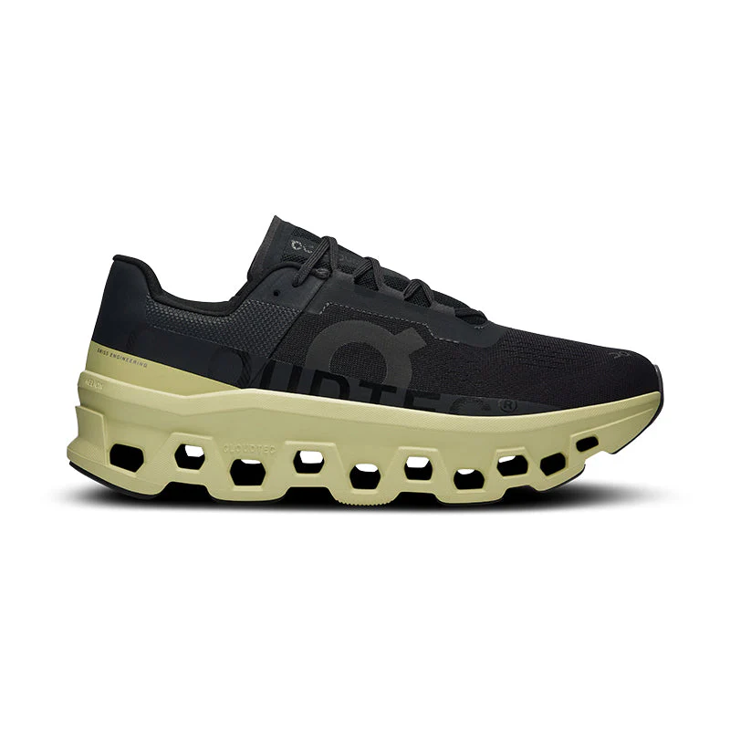 Men's On Cloudmonster, Black/Acacia, 12 D Medium