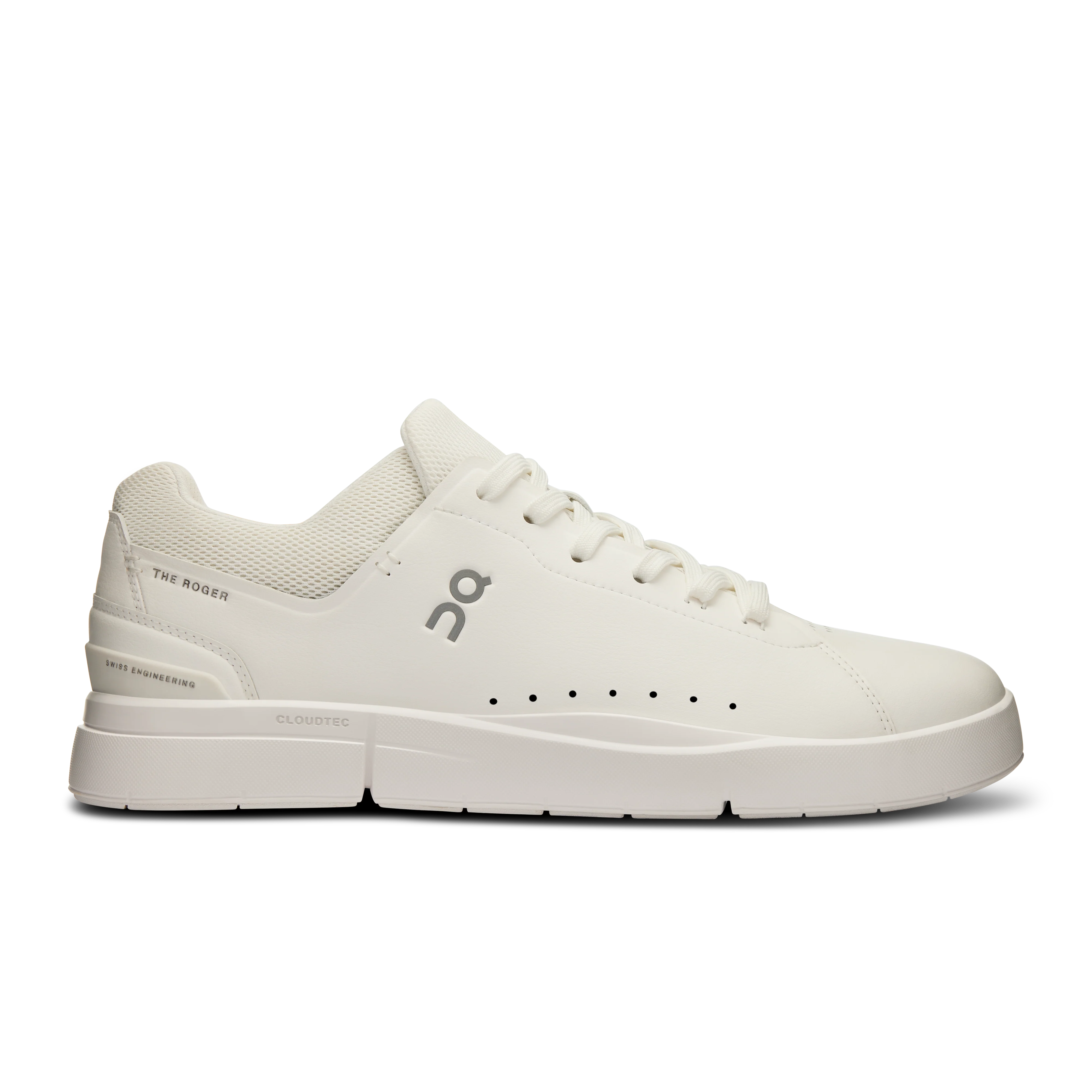 Men's On The Roger Advantage 2, All White, 8.5 D Medium