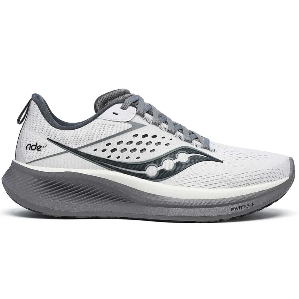 Men's Saucony Ride 17, White/Black, 12.5 D Medium