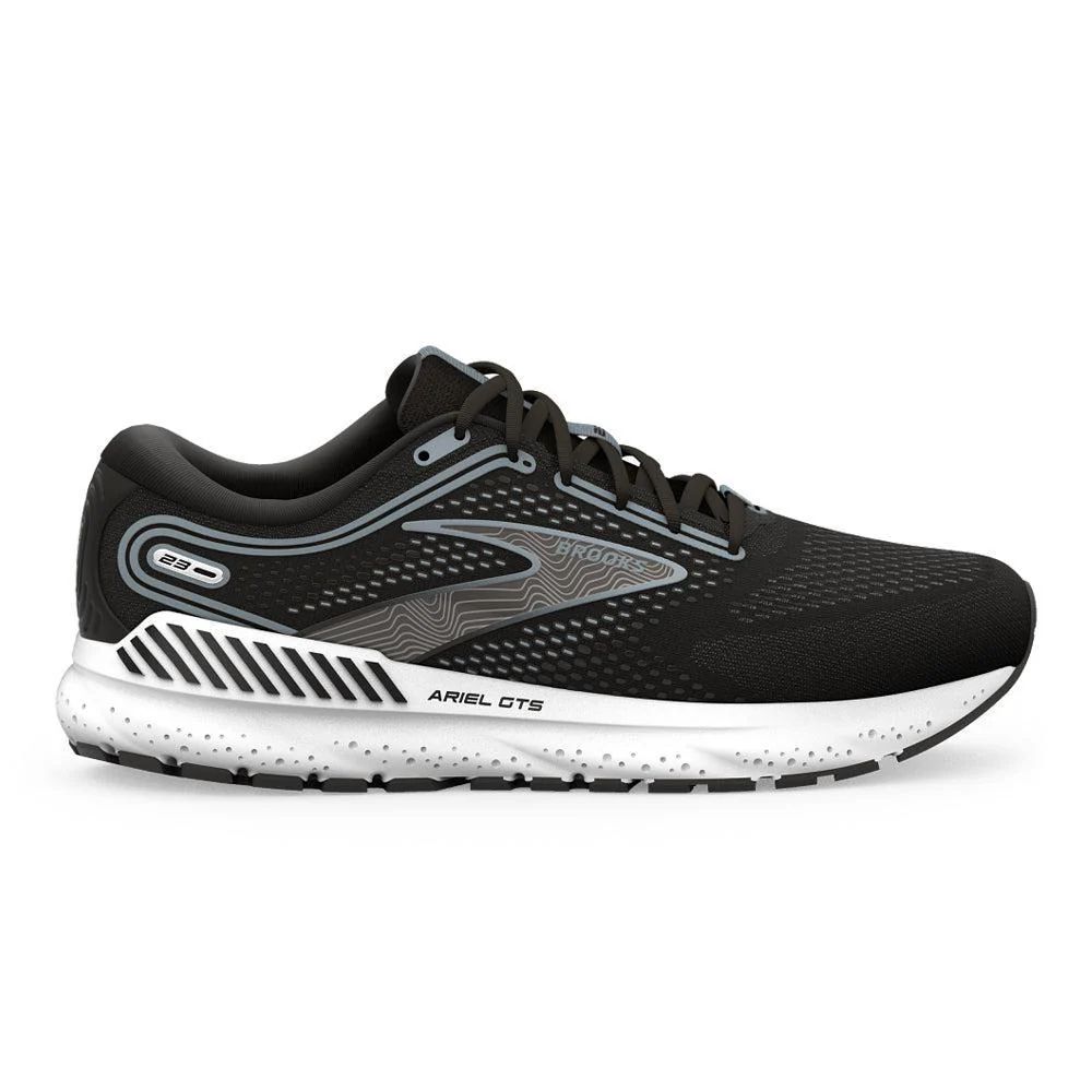 Women's Brooks Ariel GTS 23, Black/Grey/White, 7 B Medium