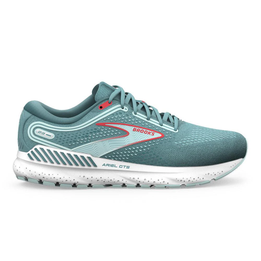 Women's Brooks Ariel GTS 23, Nile Blue/Blue/Bittersweet, 7 B Medium