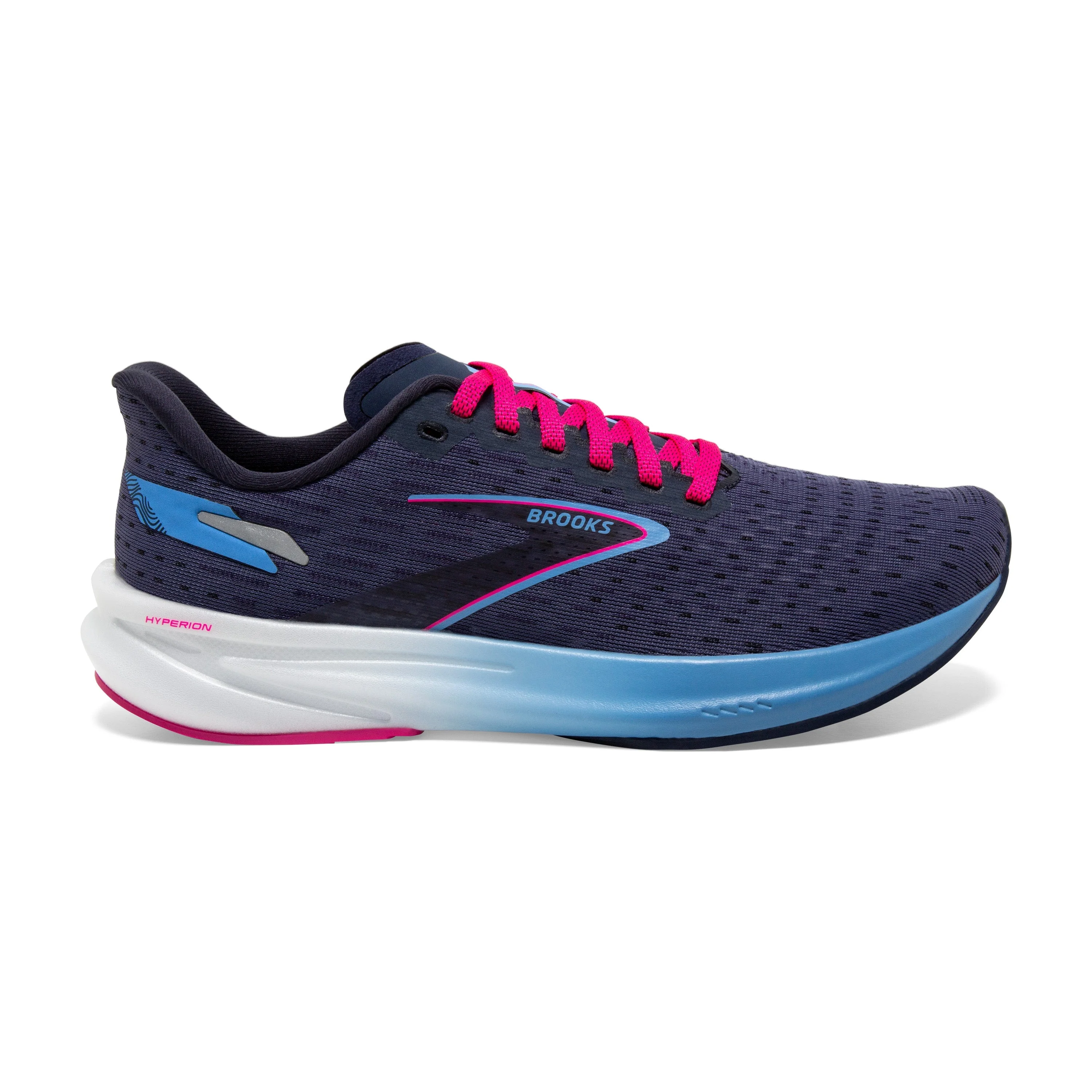 Women's Brooks Hyperion, Ebony/Open Air/Lilac Rose, 11 B Medium