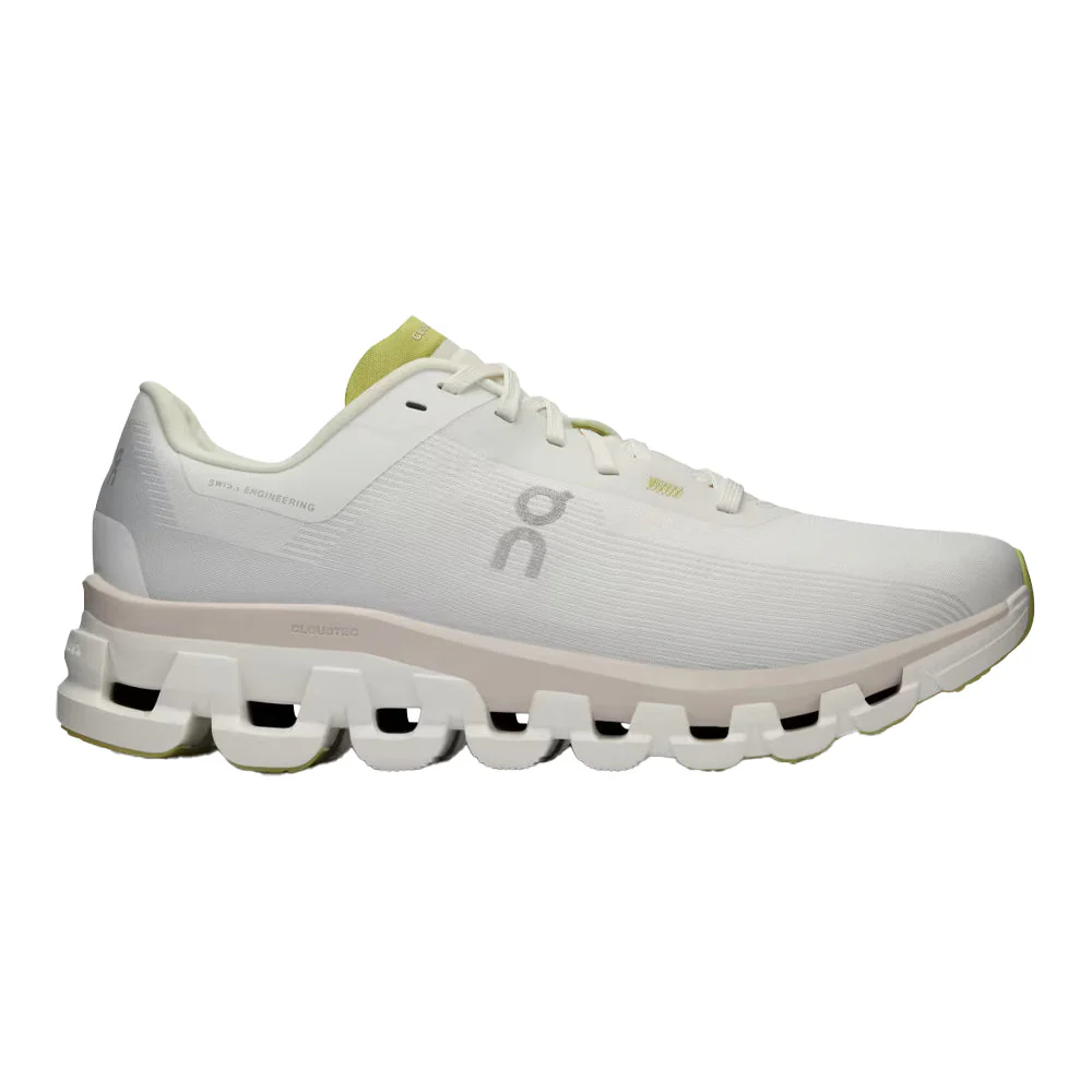 Women's On Cloudflow 4, White/Sand, 7 B Medium
