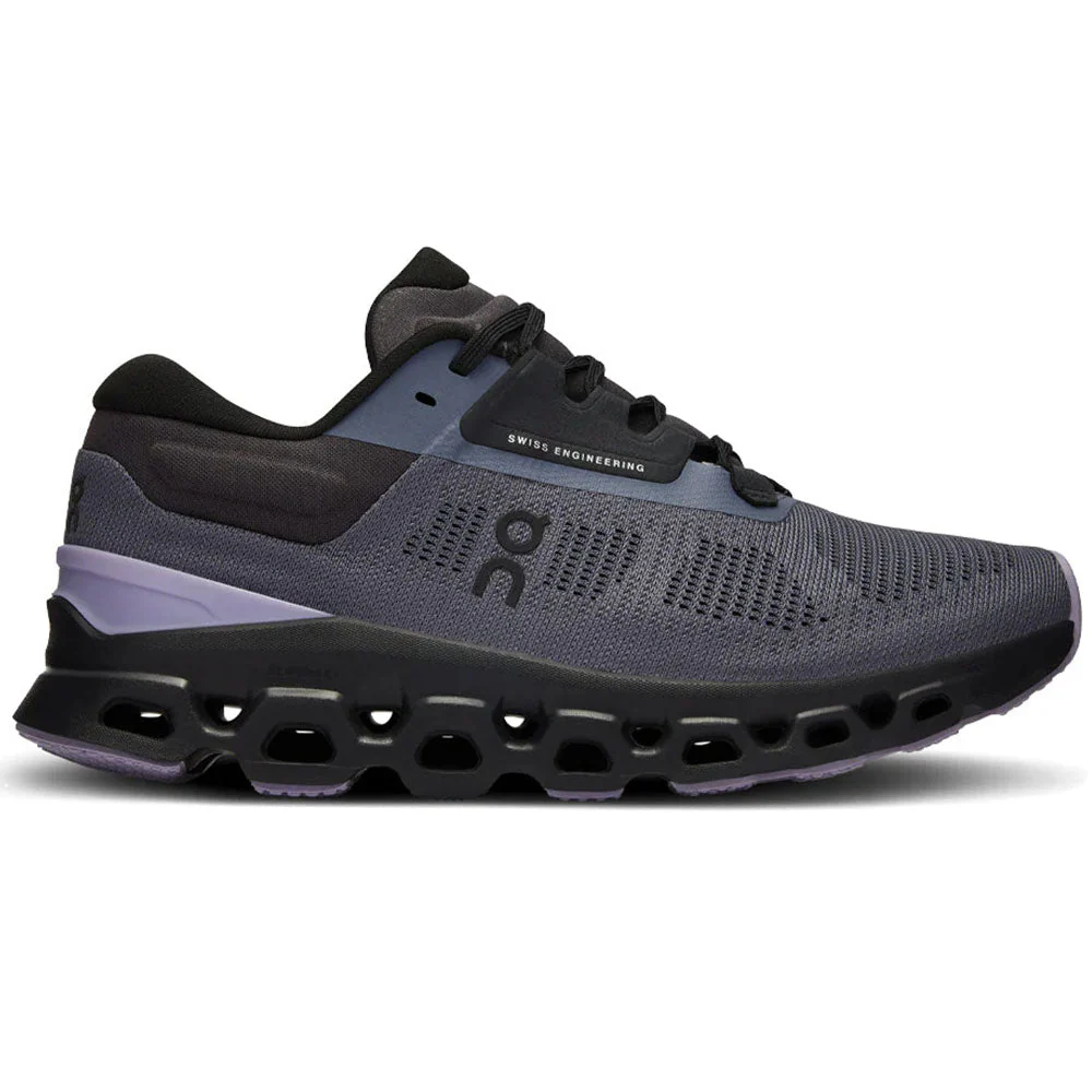 Women's On Cloudstratus 3, Metal/Wisteria, 6 B Medium