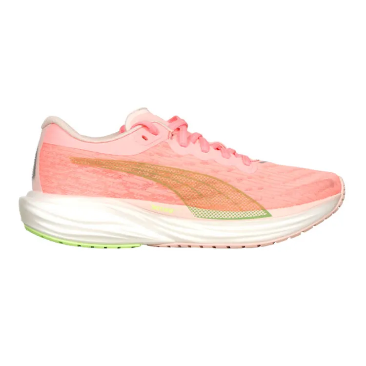 Women's Puma Deviate Nitro 2, Koral Ice/Speed Green, 10 B Medium