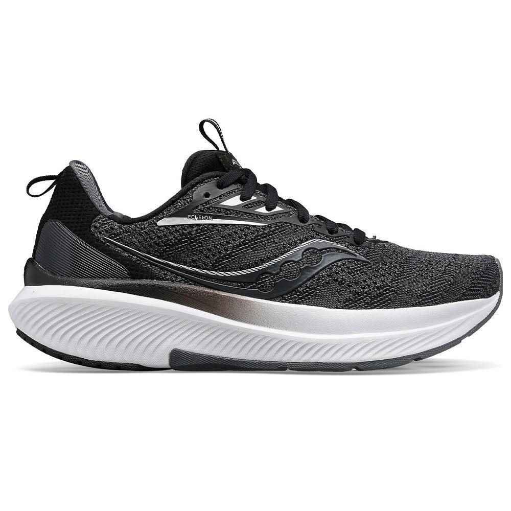 Women's Saucony Echelon 9, Black/White, 9.5 2E Extra Wide