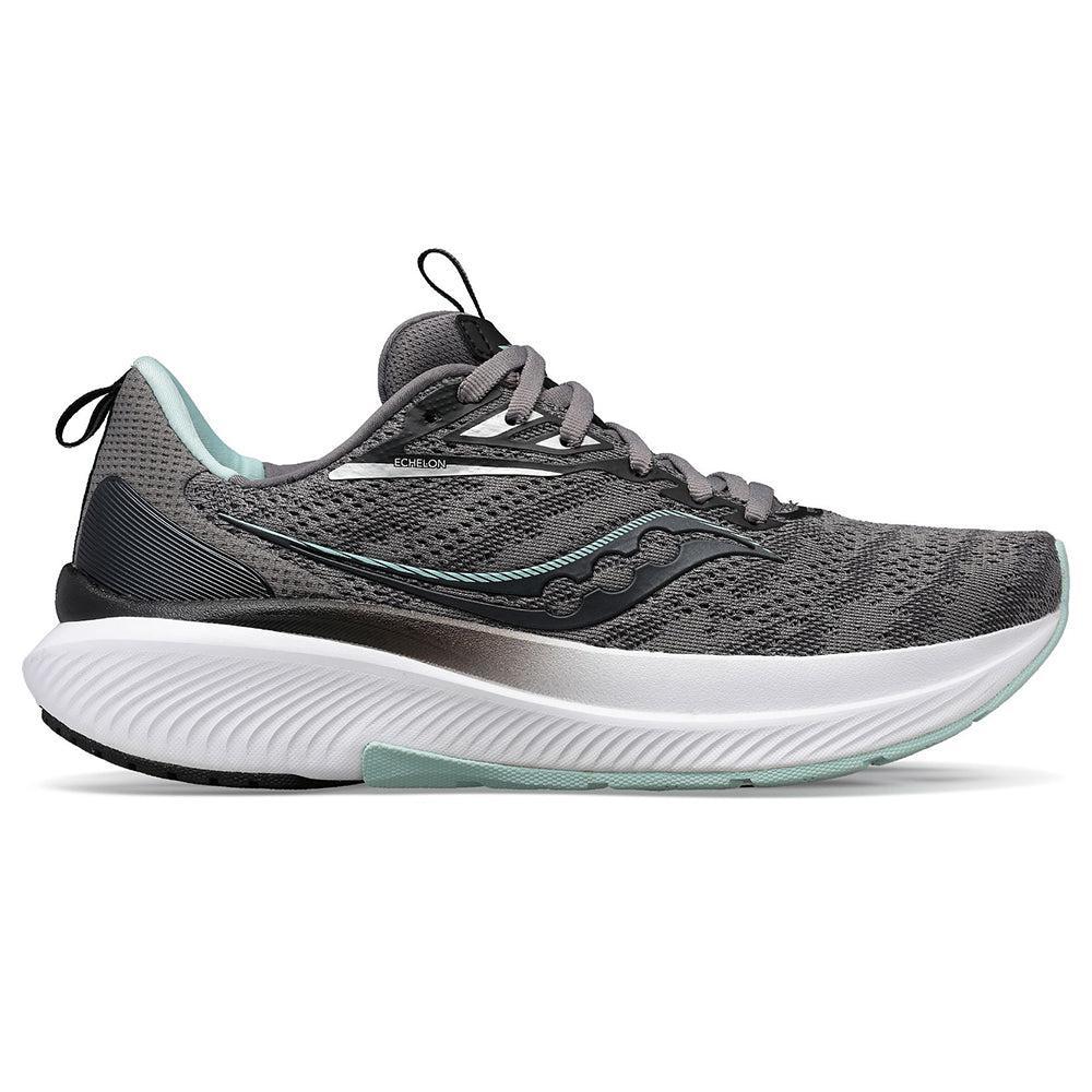 Women's Saucony Echelon 9, Charcoal/Ice, 7.5 D Wide